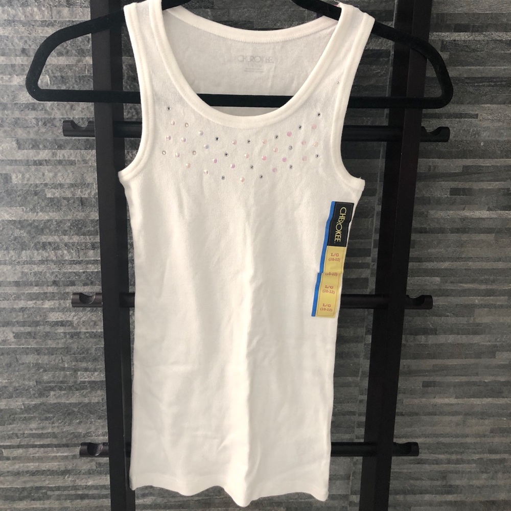 NWT Cherokee tank top with Jewel Stones 10-12